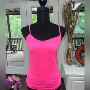 Barbie pink tank top, adjustable straps, stretchy, women’s size L large